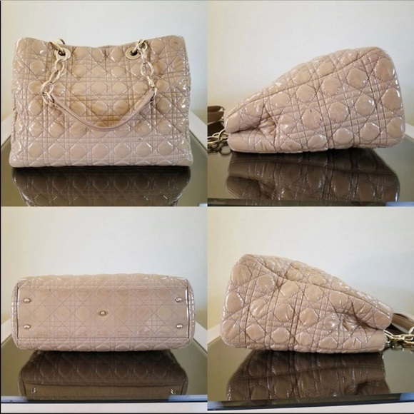 Lady Dior Cannage quilted patent LG shoulder bag🎀 - Picture 2 of 8